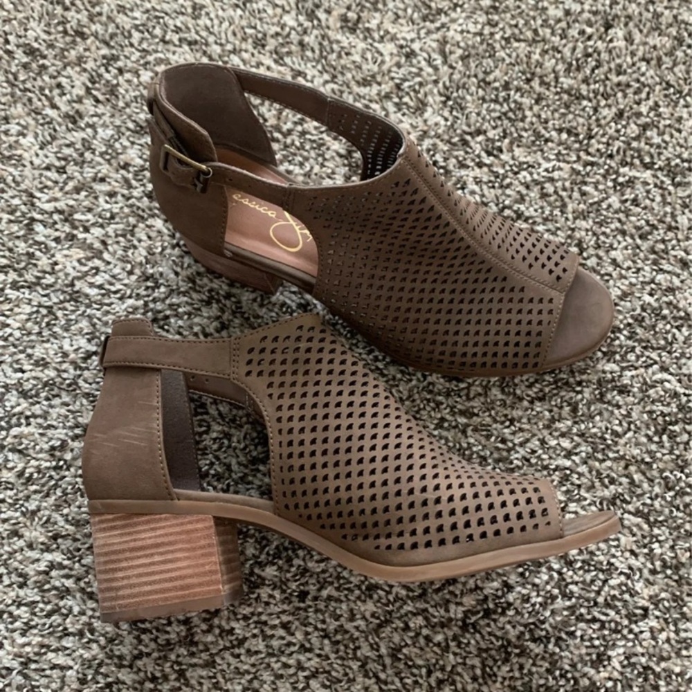 Jessica Simpson Peep Toe Ankle Boots